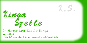 kinga szelle business card